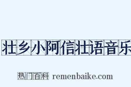 壮乡小阿信壮语音乐是什么意思的图片
